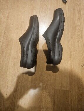 Ladies Black Slip-On Comfort Work Shoe